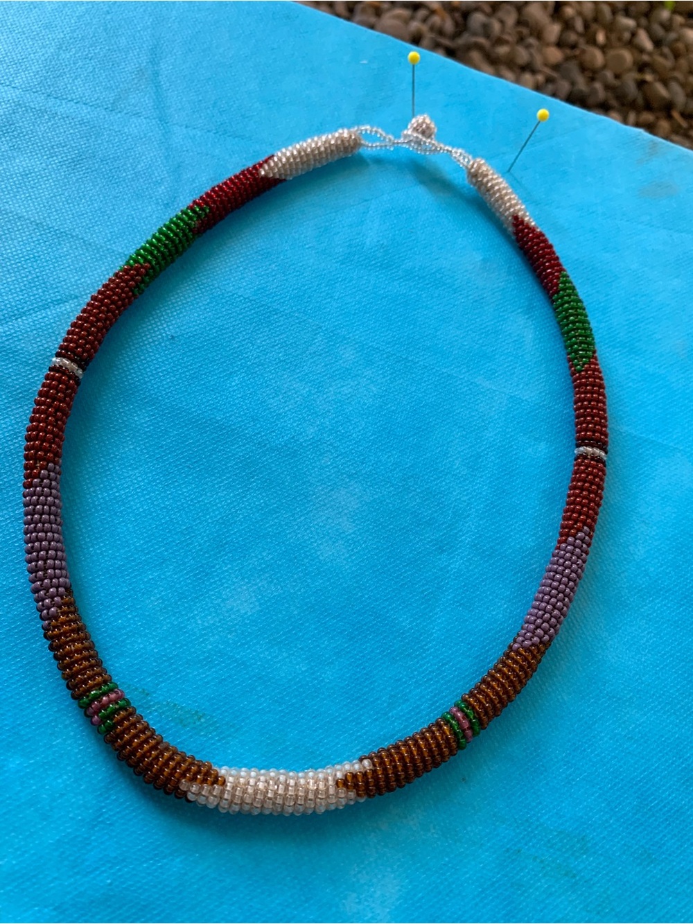 Handcrafted Multicolor Glass Seed Bead Necklace - Elegant Beaded Choker